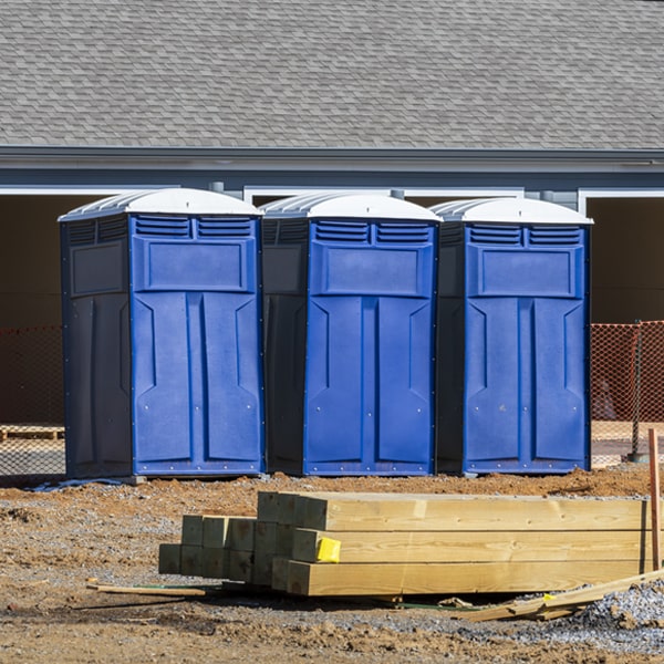 what is the expected delivery and pickup timeframe for the portable toilets in Progreso Lakes